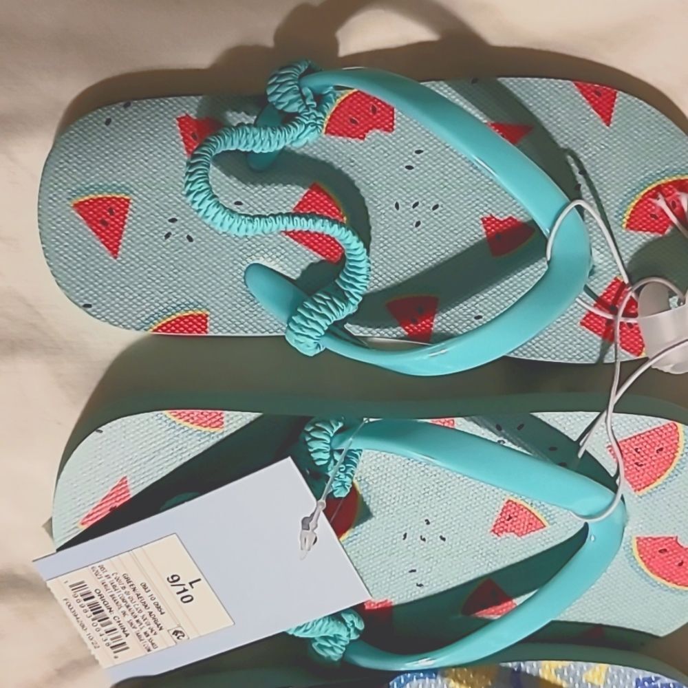 💥New💥 Cat & Jack  Toddlers Flip Flops Size L 9/10